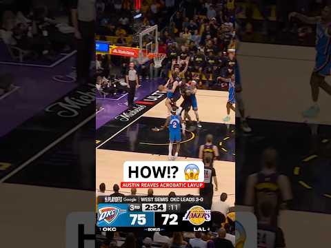 Austin Reaves gets tricky in the air for the tough layup!