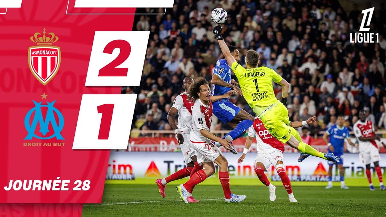 Résumé, AS Monaco 2-1 OM - 28e journée