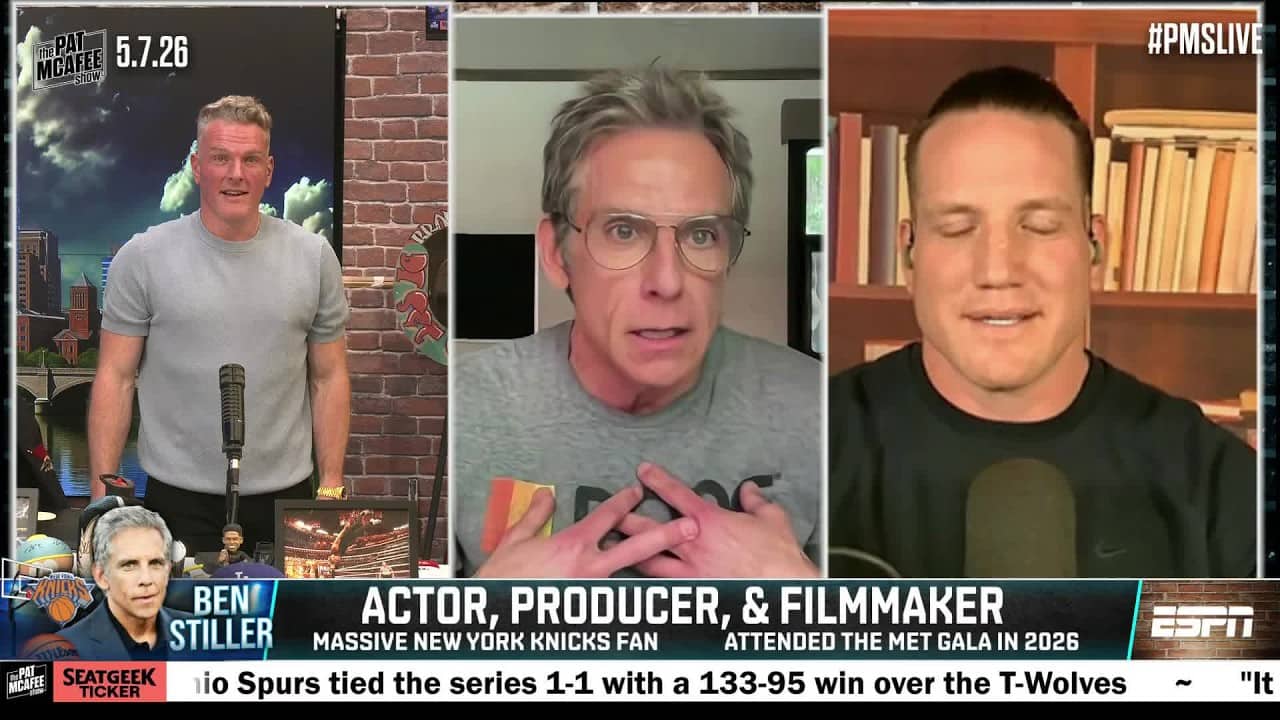 Ben Stiller ADDRESSES THE DRAMA over attending the Met Gala instead of Game 1 | The Pat McAfee Show