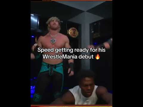Speed getting ready for #WrestleMania 🔥