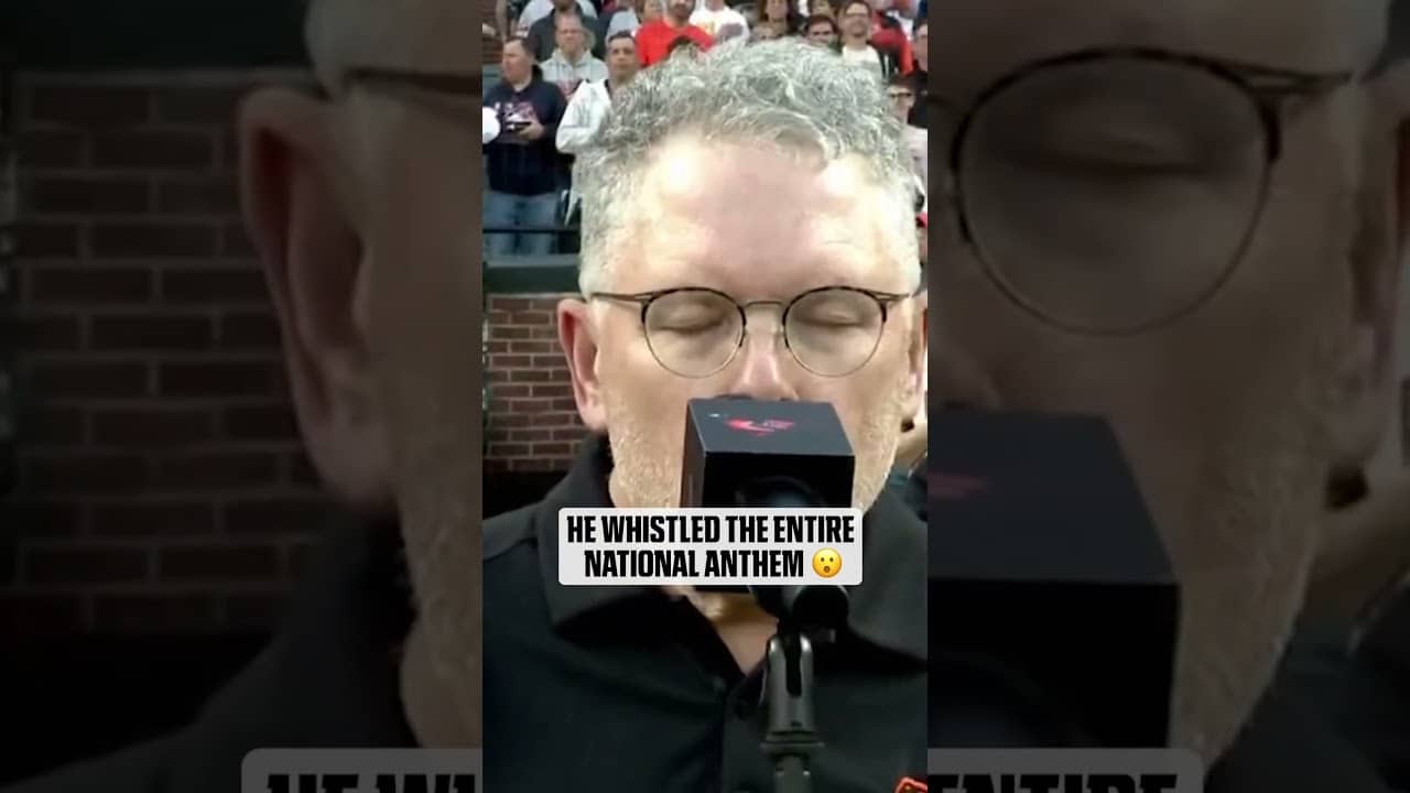 Chris Ullman performed the national anthem for the Orioles by whistling.