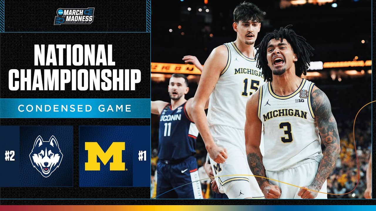 Michigan vs. UConn - National Championship NCAA tournament extended highlights