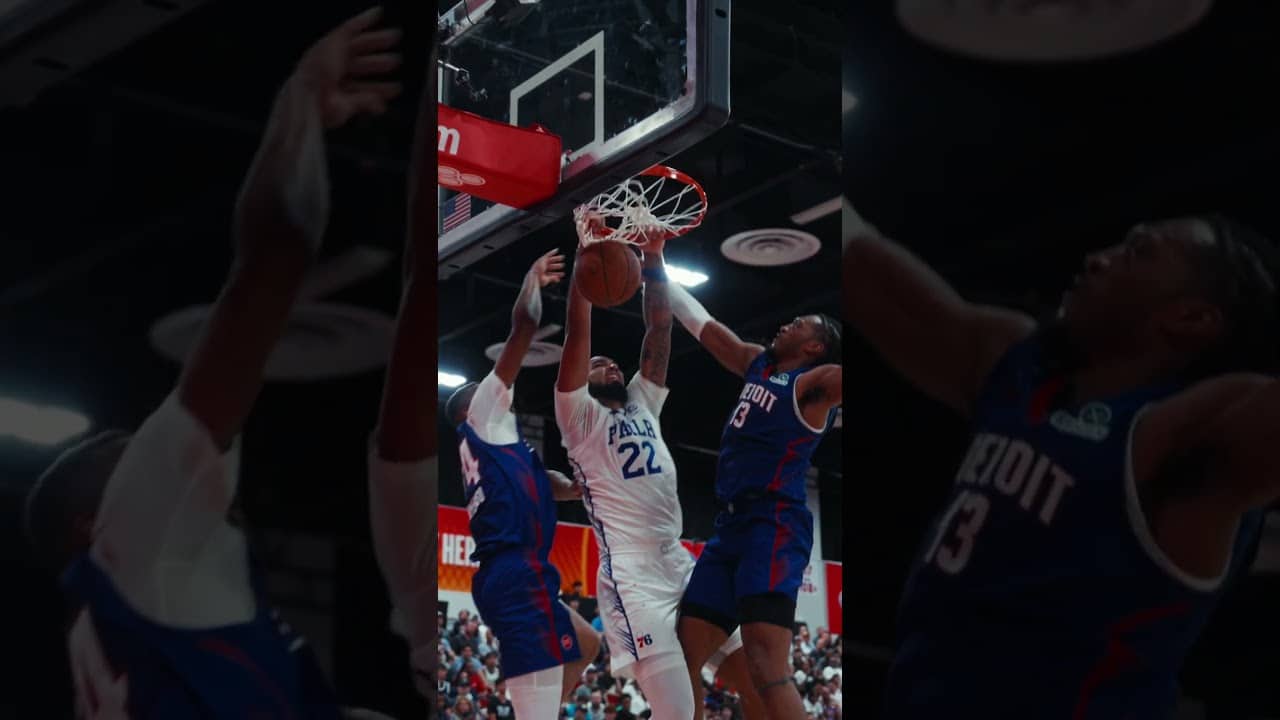 Labaron Philon Jr. Crazy Pass Into A Johni Broome SLAM! #sixers #nba #dunk #slam #basketball