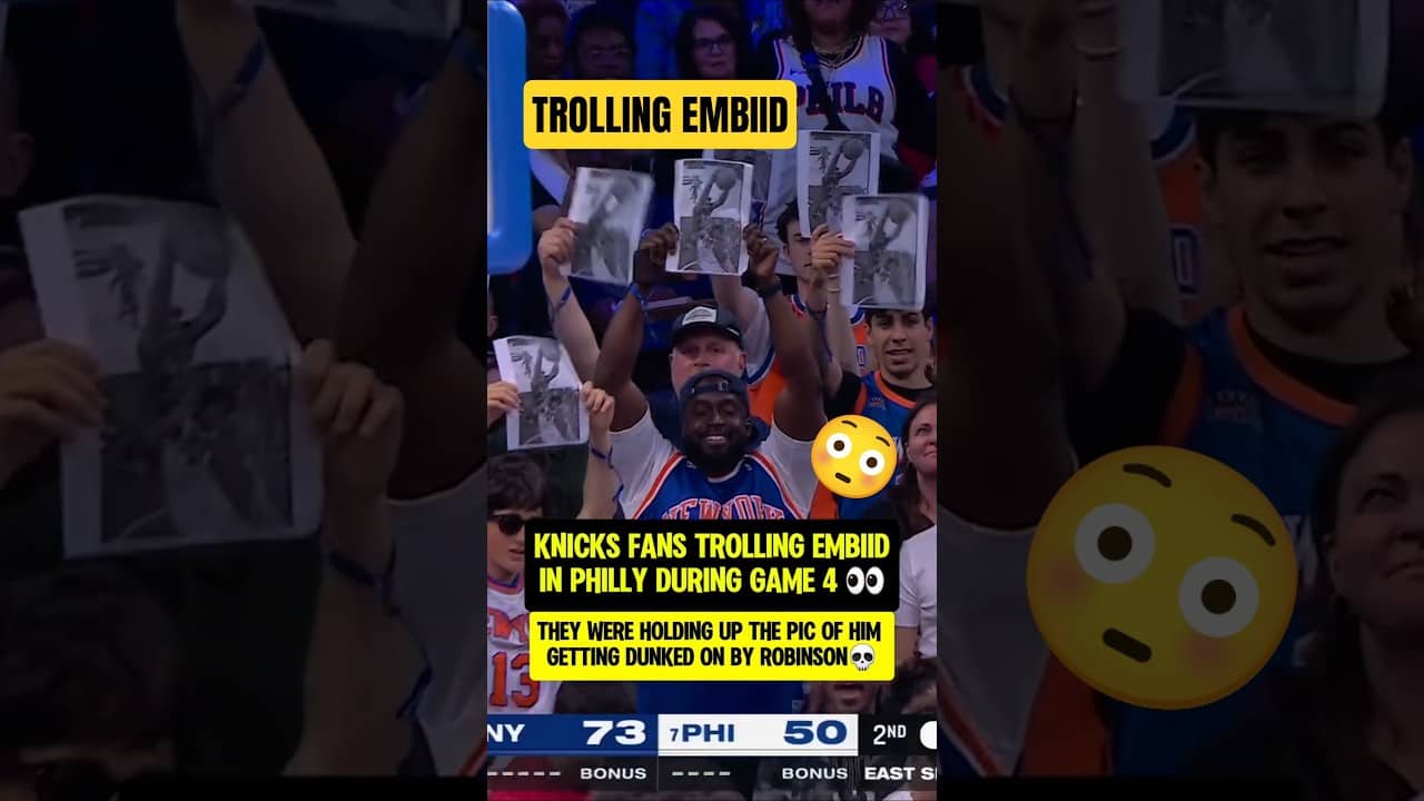 Knicks fans took over Philly to Troll Embiid👀