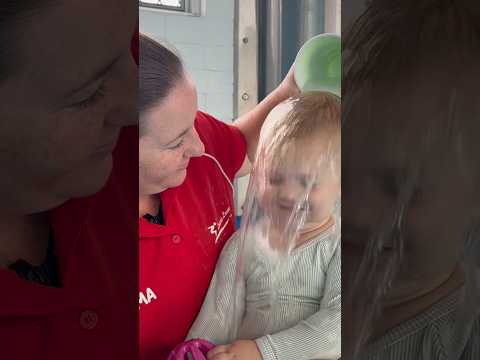 Breath Control For Baby Swimming | Cup Conditioning #babyswimming #pool #lessons #swimming