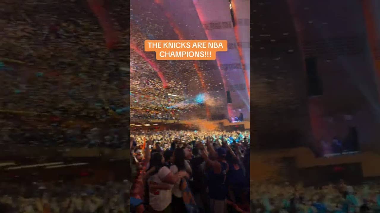 The scene at the Radio City watch party as the Knicks are crowned NBA champions!