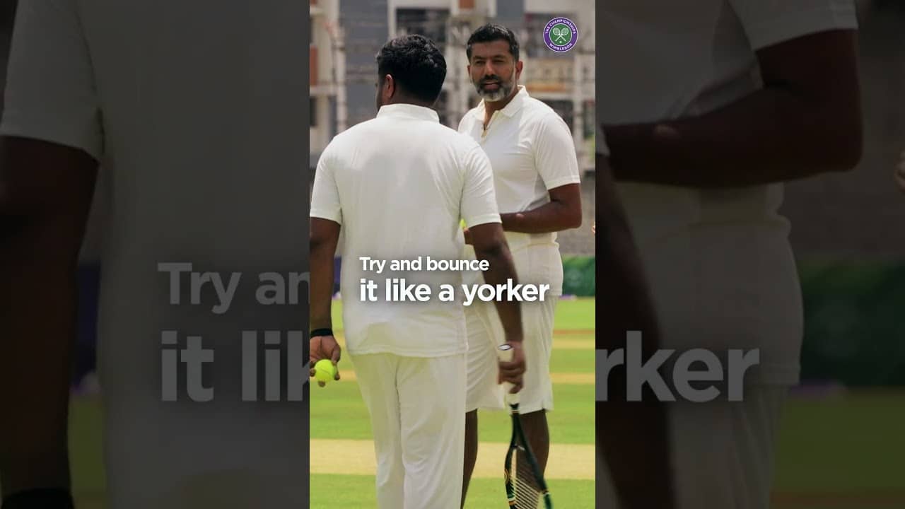 Wimbledon coaching session ft. Sanju Samson and Rohan Bopanna 😅