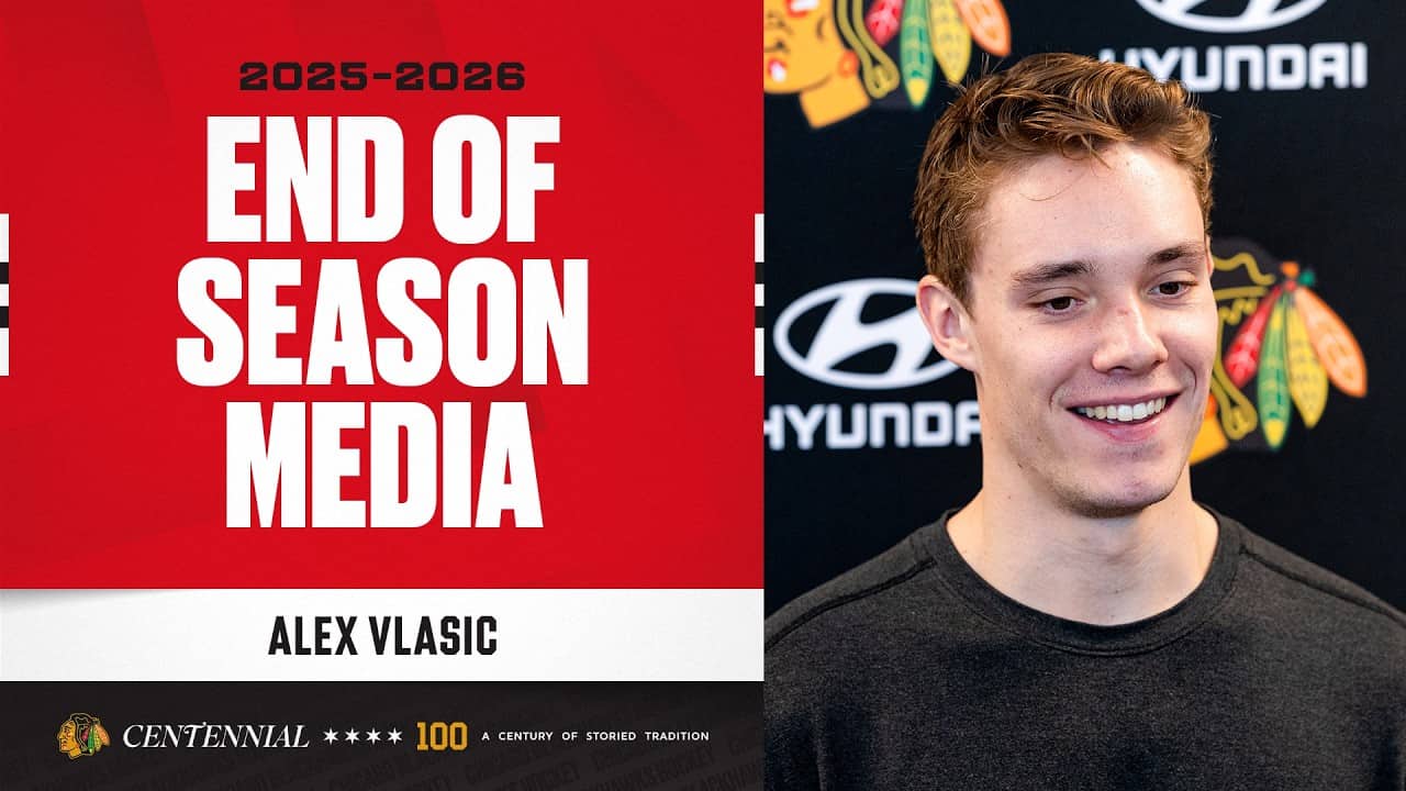 Alex Vlasic END OF SEASON media 🎙️ | Chicago Blackhawks