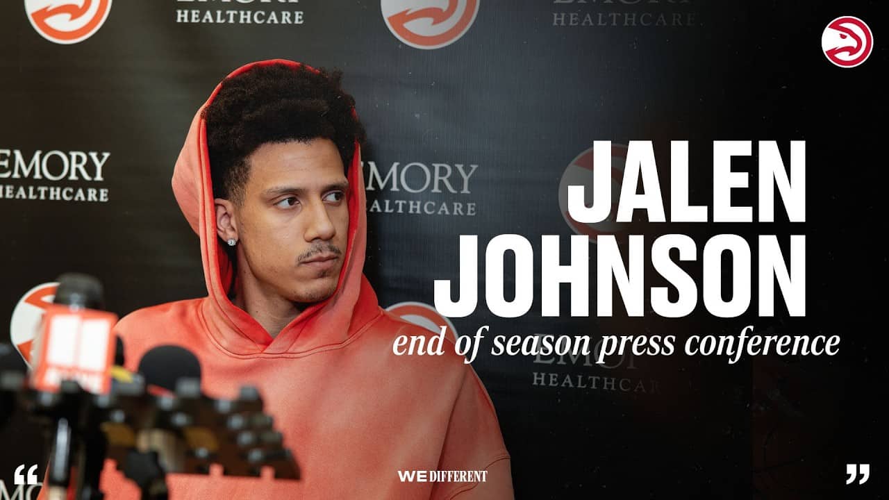 Jalen Johnson Atlanta Hawks End of Season Press Conference