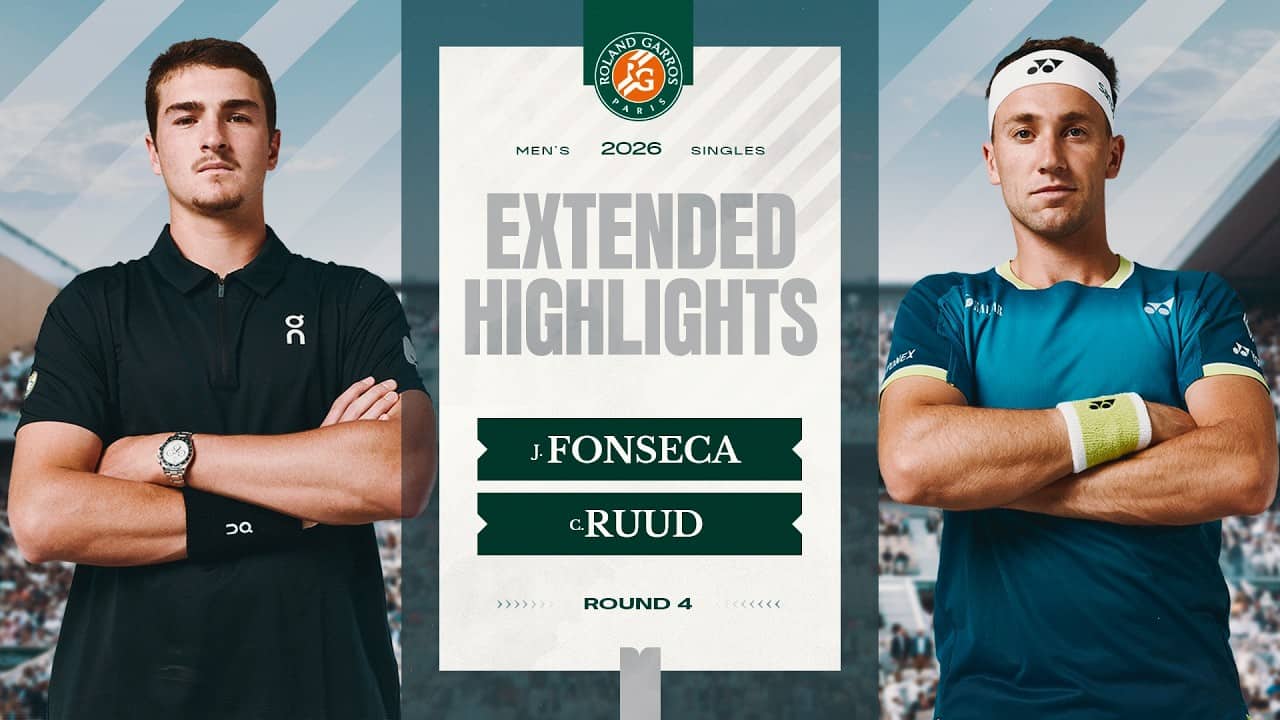 Joao Fonseca vs Casper Ruud | Round 4 Extended Highlights | Roland-Garros 2026