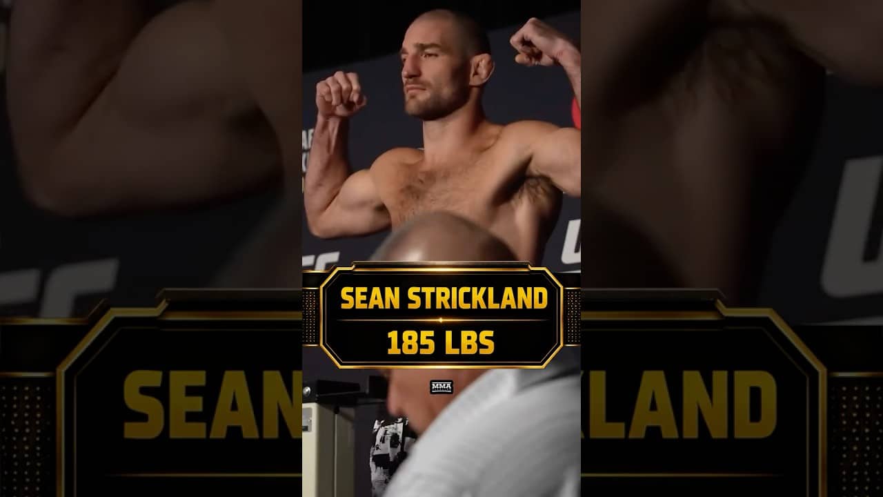 Sean Strickland makes weight for #UFC title fight against Khamzat Chimaev at #UFC328