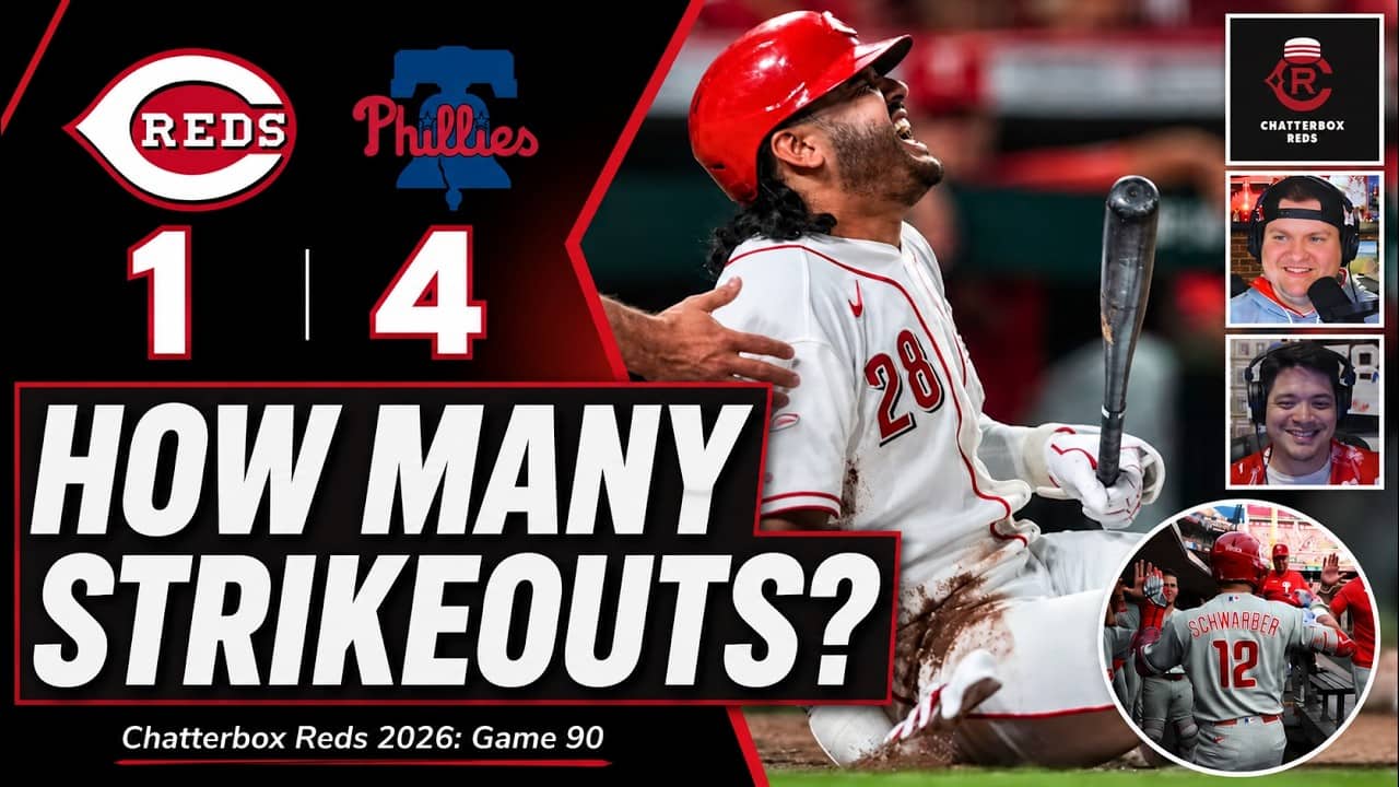 Kyle Schwarber HOMERS, Cincinnati Reds had 18Ks in LOSS to Philadelphia Phillies LIVE MLB Highlights