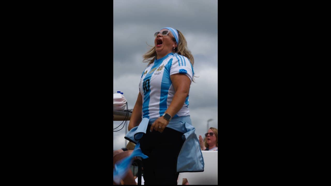 La Albiceleste with the energy in KC 🗣️