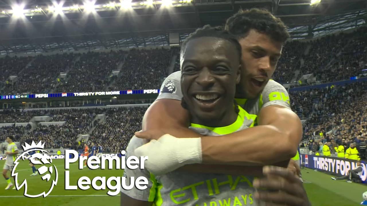 Jeremy Doku's 'beautiful' curler gives Man City lead over Everton | Premier League | NBC Sports