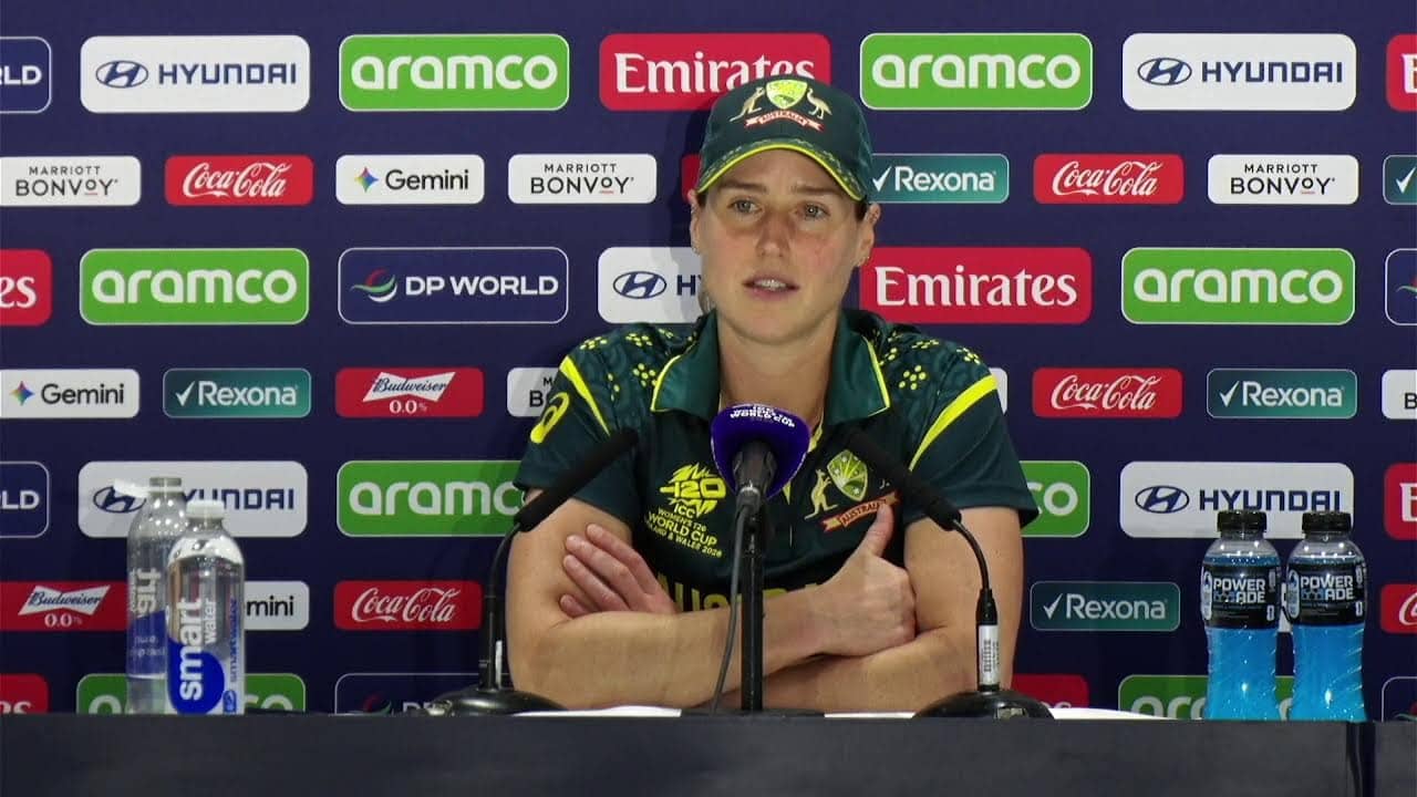 Watch Australia v India #T20WomesWorldCup 2026 Post-Match Media Conference