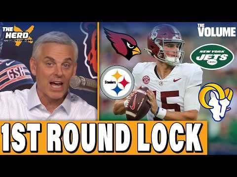 Ty Simpson is 1st round DRAFT LOCK + Caleb Williams & Bears REGRESSION | Colin Cowherd: THE HERD NFL