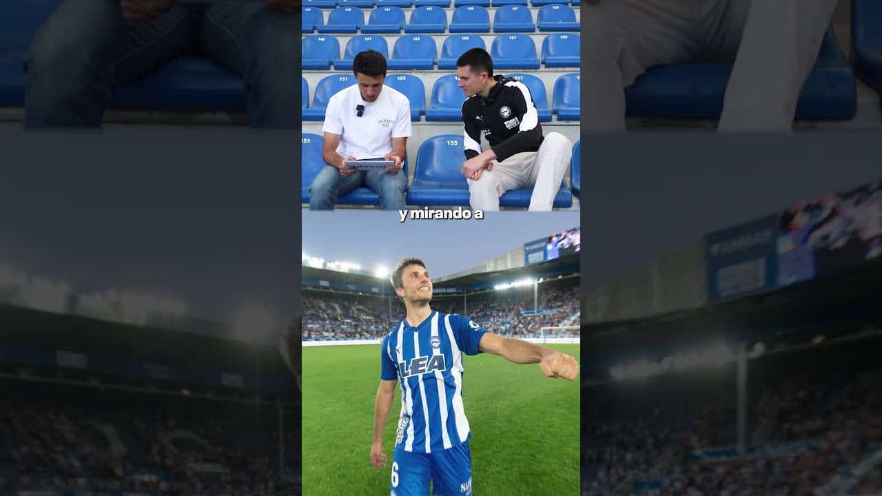 Ander Guevara reacciona a las fotos de su debut tras cumplir 100 partidos con el Glorioso.