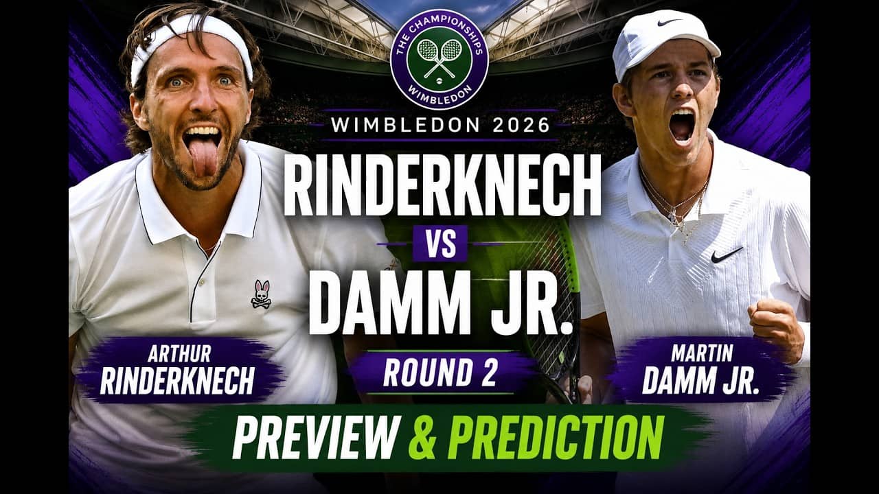 Arthur Rinderknech vs Martin Damm Jr. | Wimbledon 2026 Round 2 | Preview & Prediction