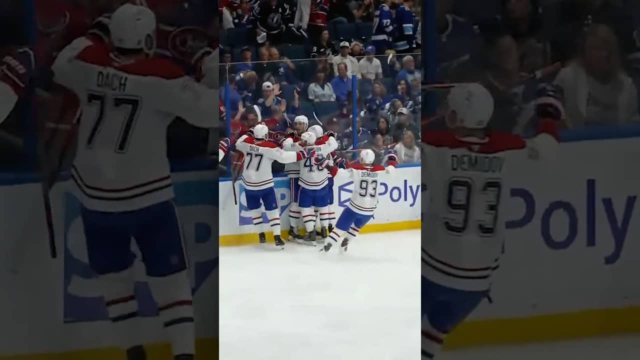 Juraj Slafkovsky's Game 1 hat trick #NHL #Shorts