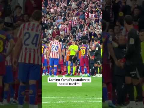 Lamine celebrating after Nico's red card 👀