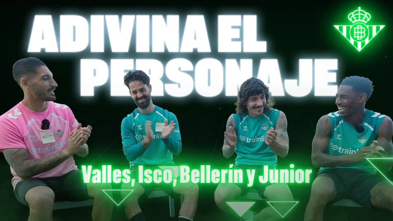 ISCO, VALLES, BELLERÍN y JUNIOR juegan a adivinar el personaje 😂📝 | VLOG | Real BETIS