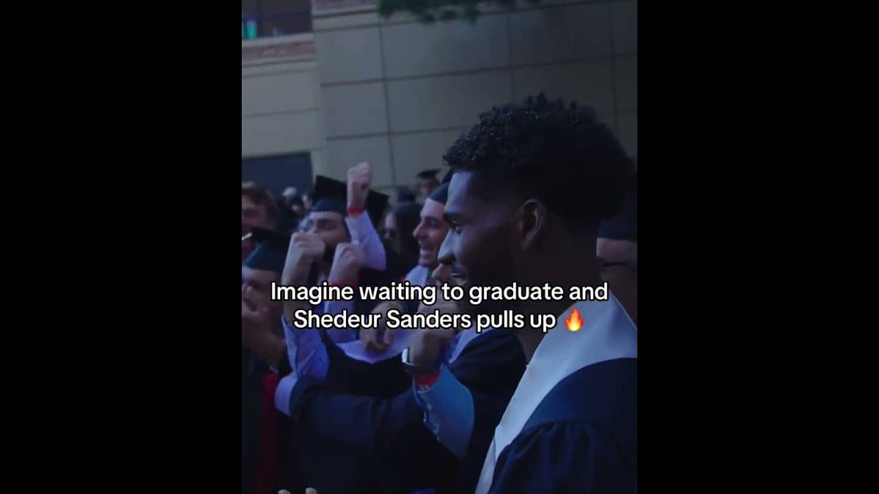 They got to graduate with Shedeur Sanders 👏 (via Welloffmedia/YT, @deionsandersjr/TT)