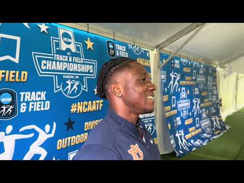 Auburn’s Kanyinsola Ajayi After Running Windy 9.72 To Win 2026 NCAA Championships 100m Final