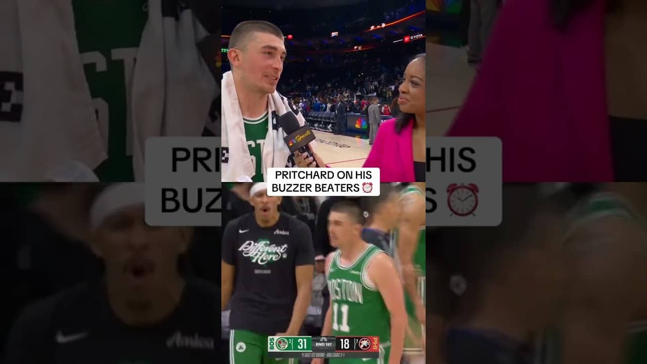 Payton Pritchard on his success with buzzer beaters at the end of the quarter ⏰