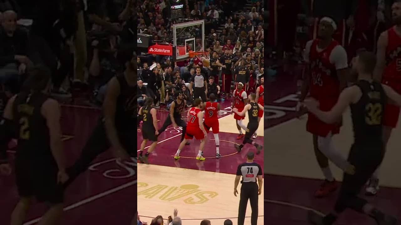 This why you always follow your shot, kids. #cavs #jarrettallen #nbaplayoffs #cleveland