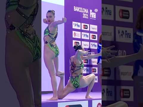 Incredible Artistic Swimming by French Twin Sisters | World Aquatics Highlights