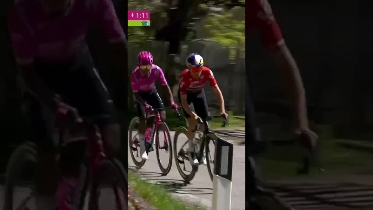Tom Pidcock makes his move at the front on the final stage of the Tour of the Alps! 🔥