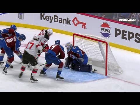Zakhar Bardakov scores a goal against the New Jersey Devils