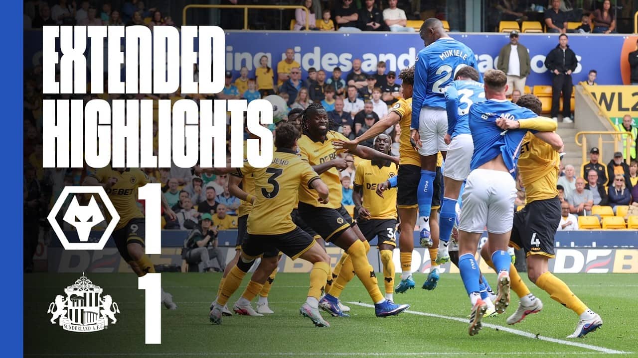 Extended Premier League Highlights | Wolverhampton Wanderers 1 - 1 Sunderland AFC