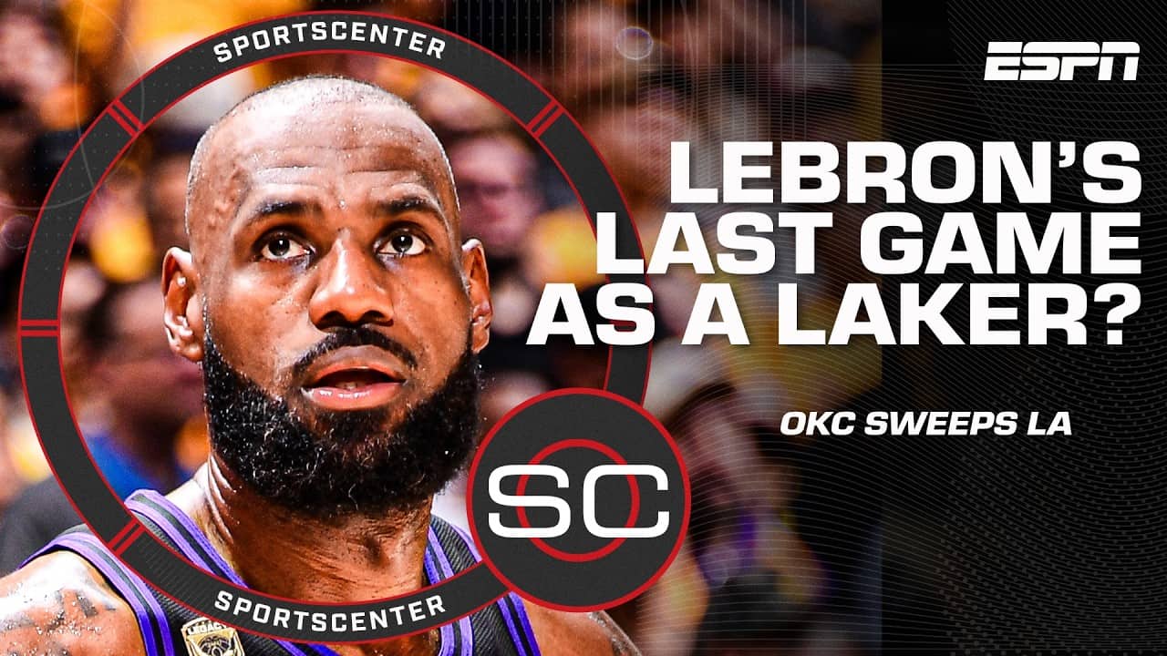 Was this LeBron’s last game as a Laker? 👀 Reaction to OKC SWEEPING the Lakers | NBA on ESPN