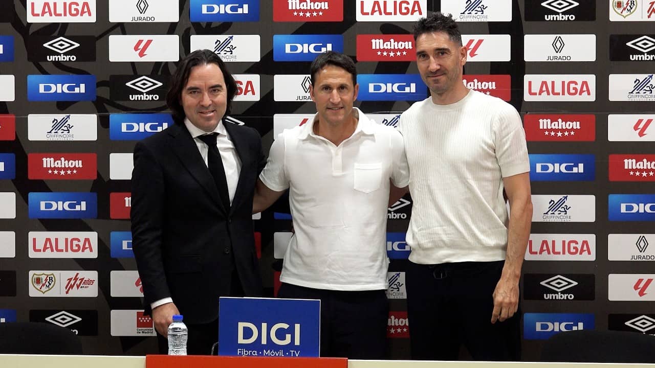 Presentación de Beñat San José como entrenador del Rayo Vallecano