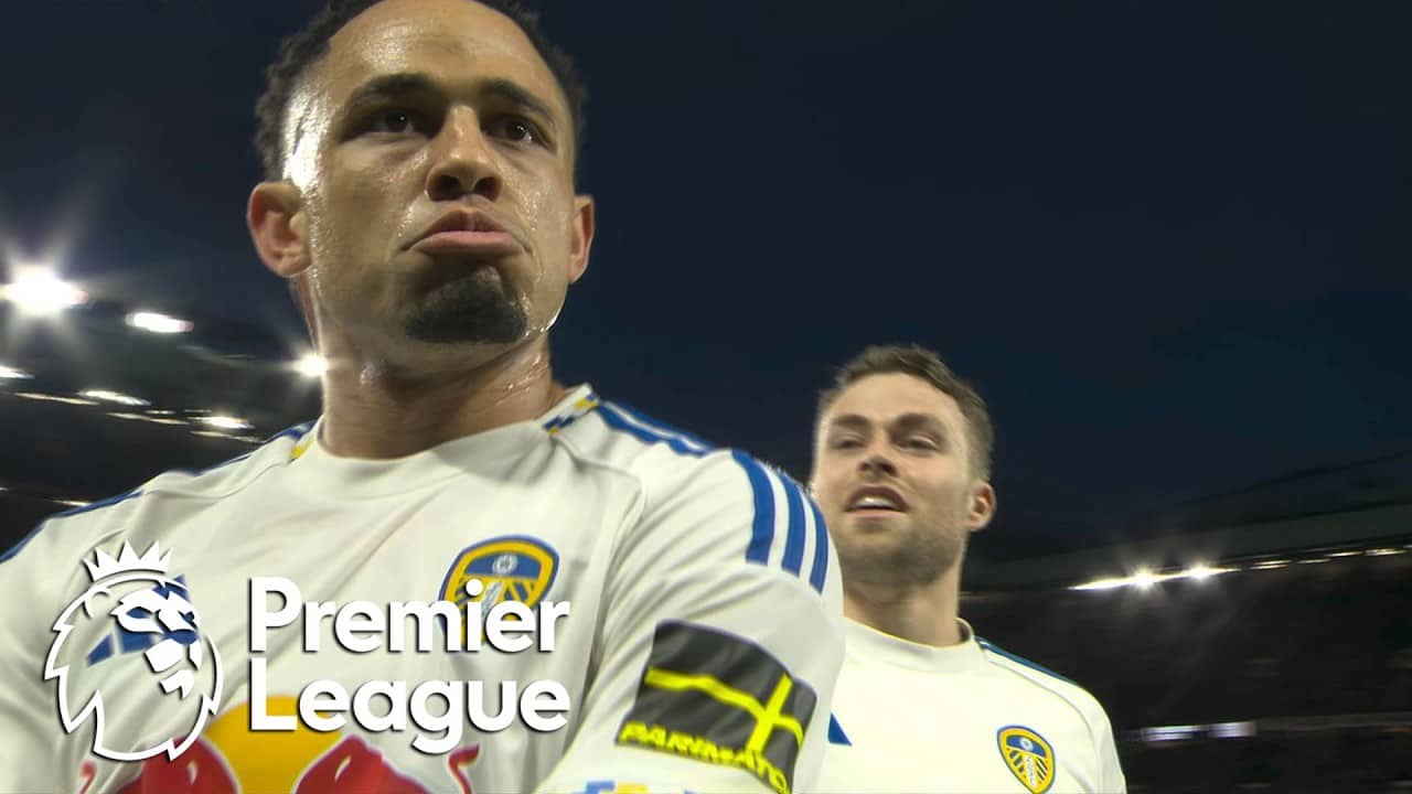 Noah Okafor volleys Leeds 2-0 ahead of Manchester United | Premier League | NBC Sports