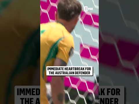 Australian Cameron Burgess' reaction after scoring an own goal