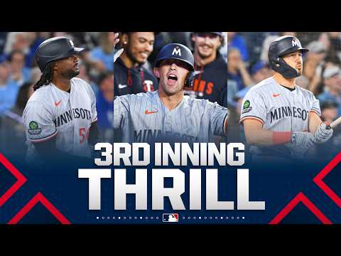 Twins break out with a SEVEN-RUN 3RD INNING! 😯🔥 (Ft. HRs from Brooks Lee and Trevor Larnach!)