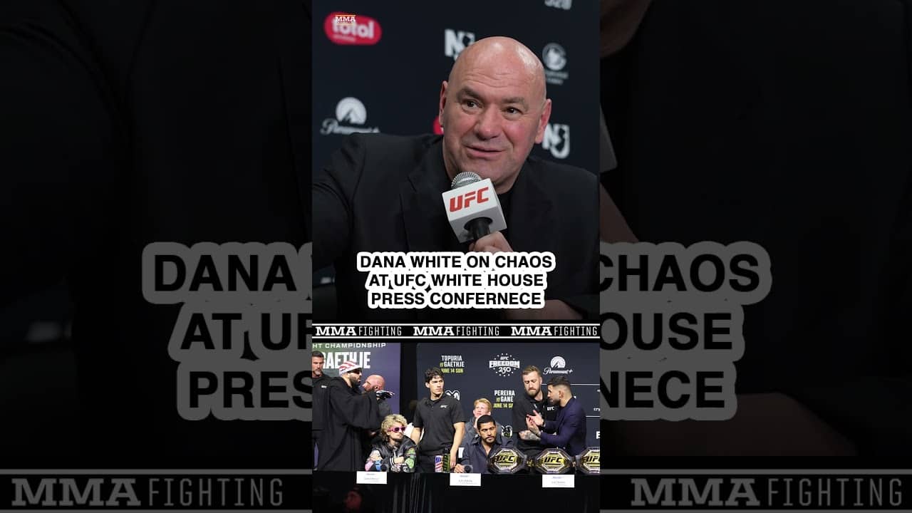 Dana White REACTS to Josh Hokit, CHAOS at UFC White House press conference - MMA Fighting
