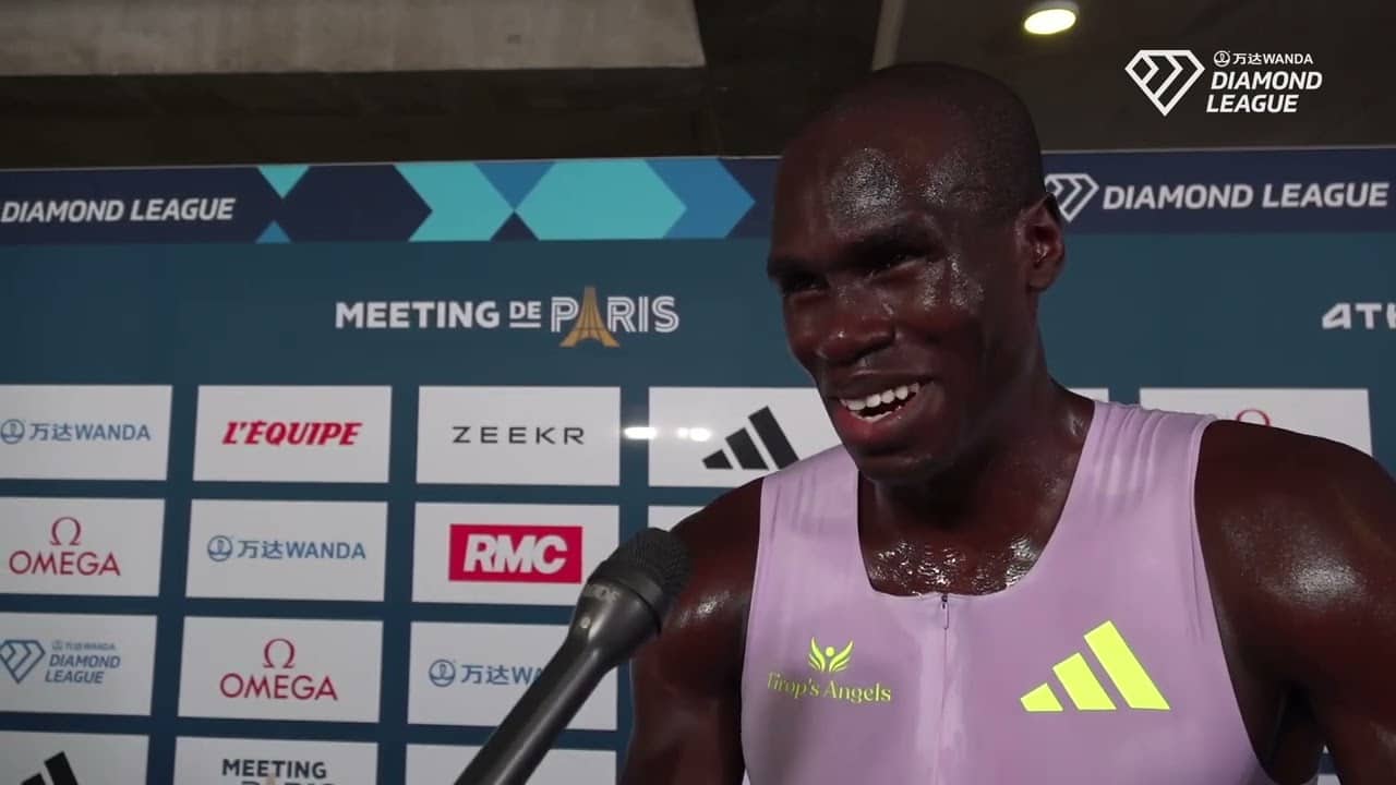 Marco Arop wins and Paris and says he wants the World Record: "[I'm] clearly I'm in shape for it."