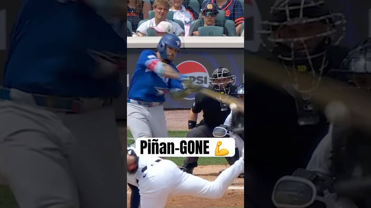 Yohendrick Piñango launches his FIRST career Major League home run 😤 #MLB #BlueJays