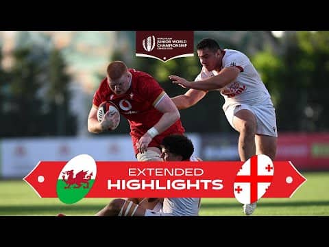 Nervous ENDING 😅 | Wales v Georgia | World Rugby Junior Championship 2026 | Extended Highlights
