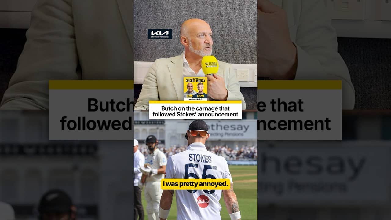 Butch wasn’t happy with England’s performance after news broke of Stokes’ retirement ❌