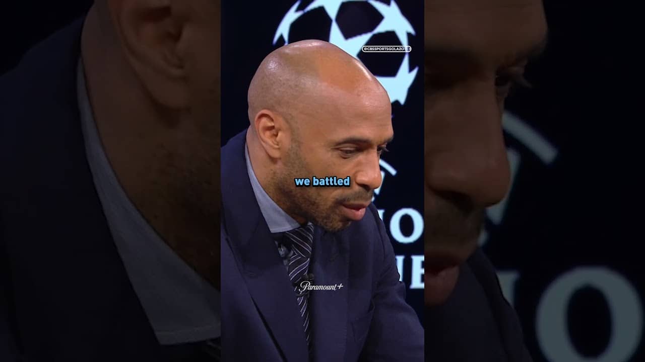 Thierry Henry taking it all in as Arsenal reach their first UCL final in 20 years 👏