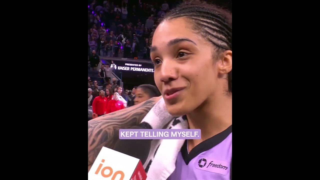 Gabby Williams rocking tonight. 🗣️💜 #goldenstatevalkyries #wnba #shorts