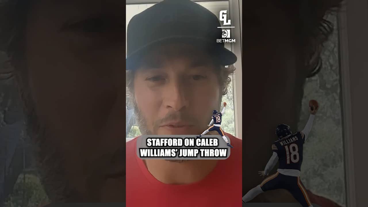 Matthew Stafford had a front-row seat to Caleb Williams’ miracle touchdown throw