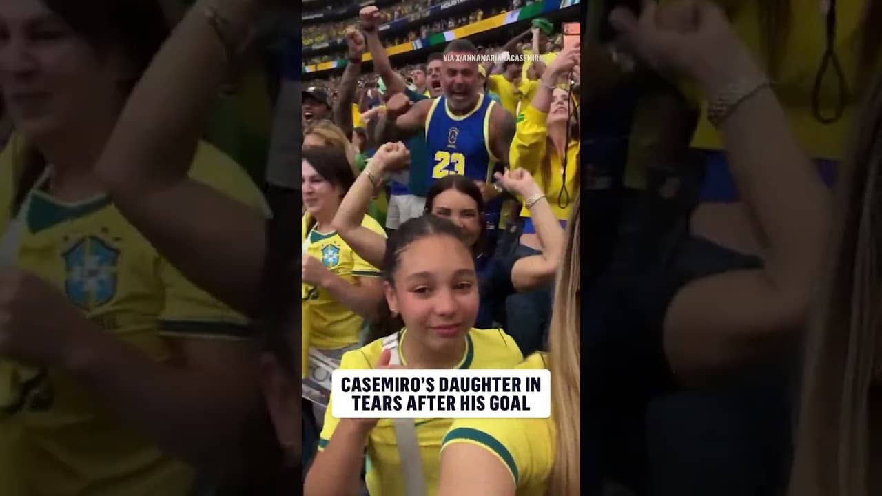 Casemiro's wife and daughter went through all the emotions after his crucial equalizer today