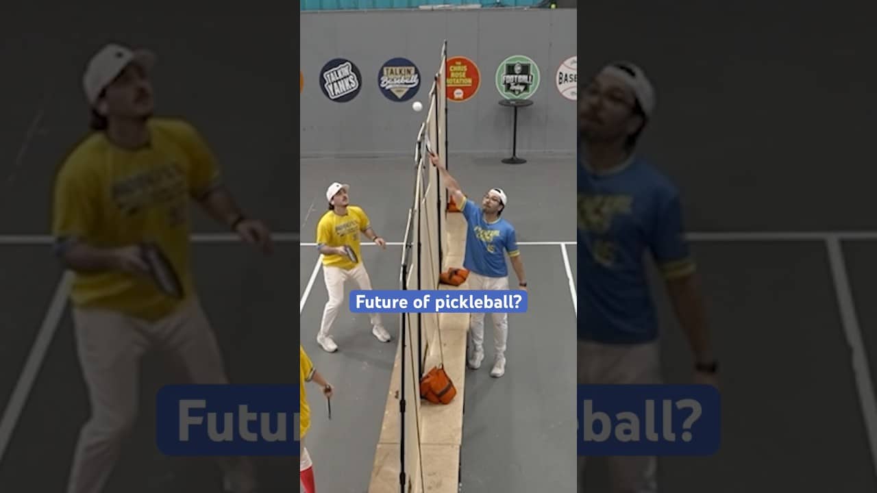 Pickleball with a giant wall in the middle
