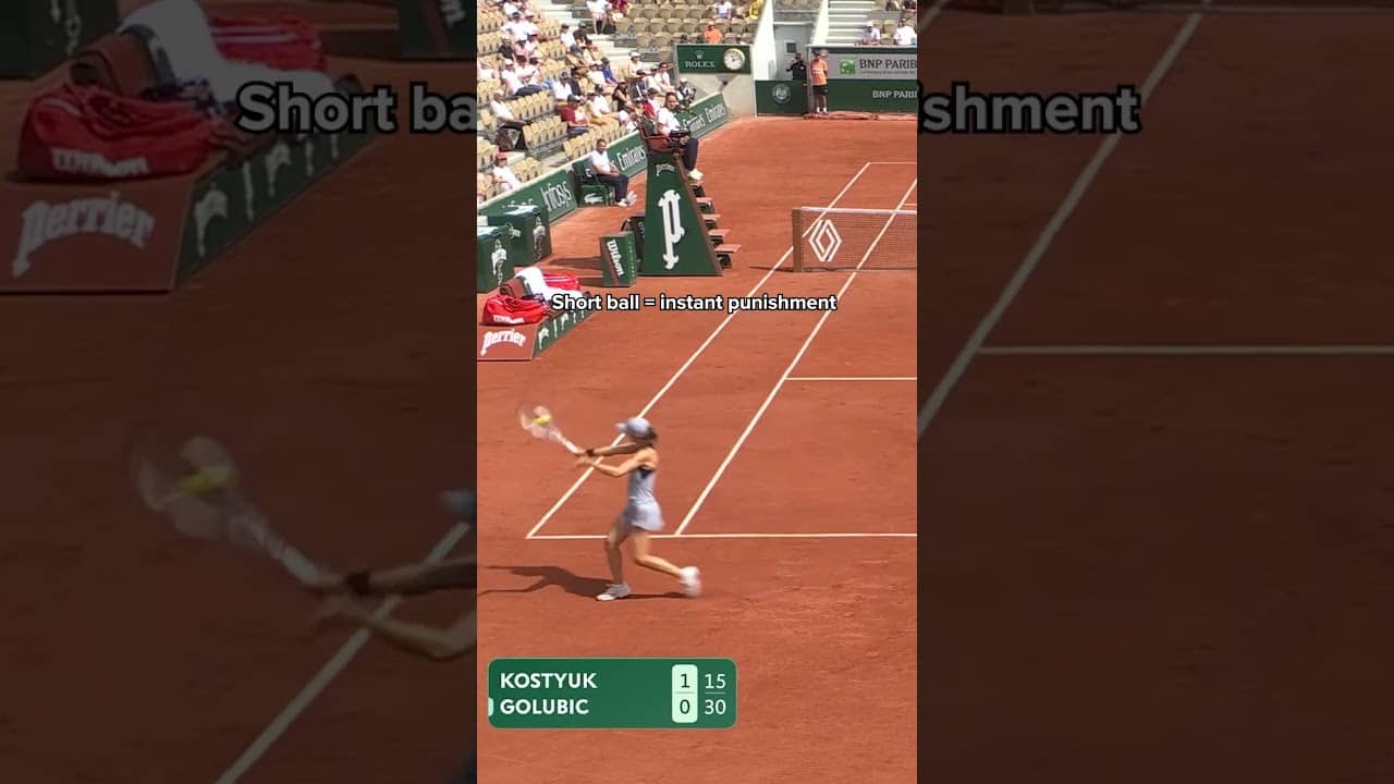 Marta Kostyuk doesn't forgive a short ball 🎾