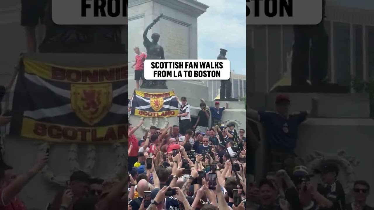 This Scottish fan began his journey in February ahead of Scotland's first match